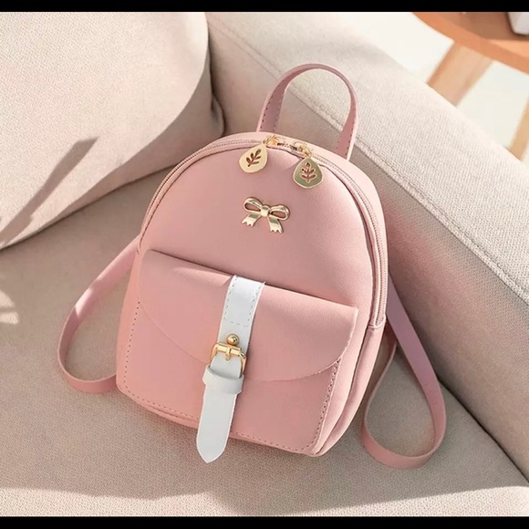 Handbags - Crepe pink mini backpack